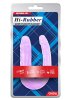 Hi-Rubber Şeffaf Jel Çift Taraflı Eğik Dildo - 17cm Mor