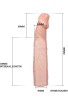 Censan 6 cm Dolgulu Titreşimli Silikon Penis Kılıfı