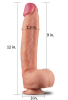 Censan 12 İnç Dual Layered Platinum Silicone Cock