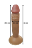 Gerçekçi Testissiz Melez Dildo 18 cm