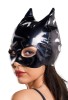 Censan Glossy ANN Deri Kedi Maskesi siyah