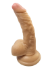 Gerçekçi Testisli Melez Dildo Eğik 18 cm