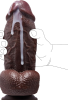 Censan Siyah SuperLove Realistik Dual Density Dildo – 21 cm Güçlü Emme Tabanlı Vücut Dostu Silikon