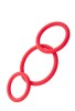 Censan Black & Red Penis Halkası Seti Silikon Kırmızı Ø6/5/4 cm
