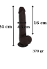 Censan Ultra Gerçekçi 24 Cm Brown Melez Kıkırdaklı Dildo