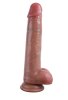 Censan Gerçekçi Tasarımlı Vakum Tabanlı Silikon Dildo 21,6 cm