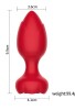 Censan Telefon Kontrollü Full Covered Rubber Rose Anal Plug – Kırmızı