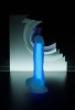 Censan Beyond Mavi Matt Glow Gece Parlayan Dildo, Silikon, Şeffaf, 18 cm