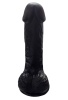 Gerçekçi Testisli Siyah Dildo 19 cm