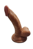 Gerçekçi Testisli Melez Dildo 16 cm