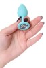 Censan Brilliant Anal Plug beyaz kristalli 7 cm 26 g