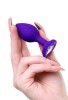 Censan Diamond Heart Anal Plug Mor 7 cm 18 g