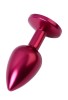 Metal Anal Tıkaç, Metal, kırmızı, siyah kristalli, 7,2 cm, Ø2,8 cm, 50 g