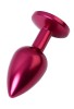 Metal Anal Plug, Metal, kırmızı, kırmızı kristalli, 7,2 cm, Ø2,8 cm, 50 g