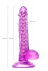 Censan Kıkırdaklı Jel Dildo Celiam, TPE, mor, 20,5 cm