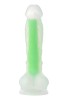 Censan Beyond Clark Glow Gece Parlayan Yeşil Dildo Silikon Şeffaf 22 cm