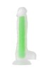 Censan Beyond Yeşil Dick Glow Gece Parlayan Dildo, Silikon, Şeffaf, 18 cm