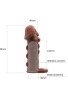 Censan 3 cm Uzatmalı Damarlı Penis Kılıfı Esmer