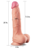 Censan 10 İnç Dual Layer Platinum Silicone Cock Dildo