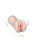 Censan 18 CM Çift Girişli Ten Rengi Anal Vajinal Mastürbatör