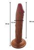 Gerçekçi Testissiz Melez Dildo 21 cm