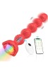 Censan Telefon Kontrollü Haley Rose Pulled Beads Anal Plug – Kırmızı