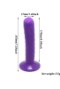 Censan Mor Double Dong Titreşimli Belden Bağlamalı Çift Taraflı Bisex Dildo Vibratör model 2
