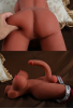 L-Join Gerçekçi 5.5 Kg Brown (Melez) Yarım Vücut Trans Vajina Mastürbatör Dildo