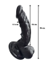 Gerçekçi Testisli Siyah Dildo 16 cm