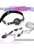 BDSM 4’ü 1 Arada Bondage Seti – Ağızlık, Klipsler ve Anal Plug Zincir