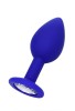 Censan Brilliant Anal Plug Mavi beyaz kristalli 7 cm 26 g