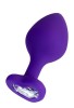 Censan Diamond Heart Anal Plug Mor 8 cm