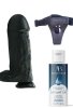 Censan Belden Bağlamalı Kayganlaştırıcı Set Noctis 27cm Siyah Dildo No:2