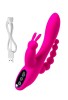 Censan Jos Spanky Üçlü 21cm Pembe Vibratör