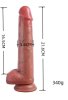 Censan Gerçekçi Tasarımlı Vakum Tabanlı Silikon Dildo 21,6 cm