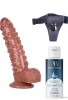 Censan Belden Bağlamalı Kayganlaştırıcı Set Noctis 24cm Kahverengi Dildo No:40