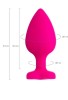 Censan Diamond Heart Anal Plug Pembe 9,5