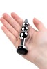 CENSAN Anal Plug Metal gümüş siyah kristalli 11 cm